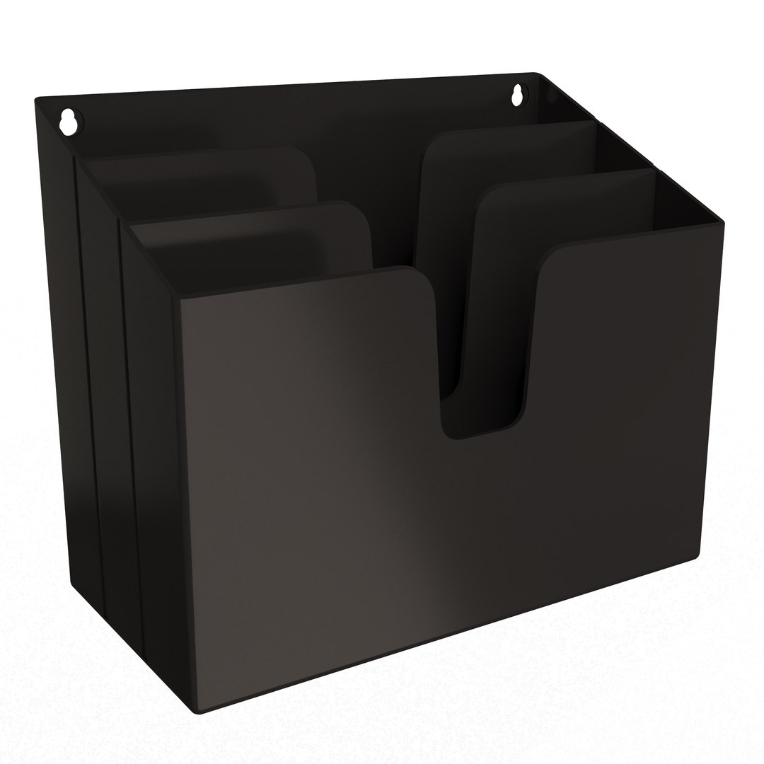 Horizontal Folder Organizer Black 02 3D Model - TurboSquid 1813341