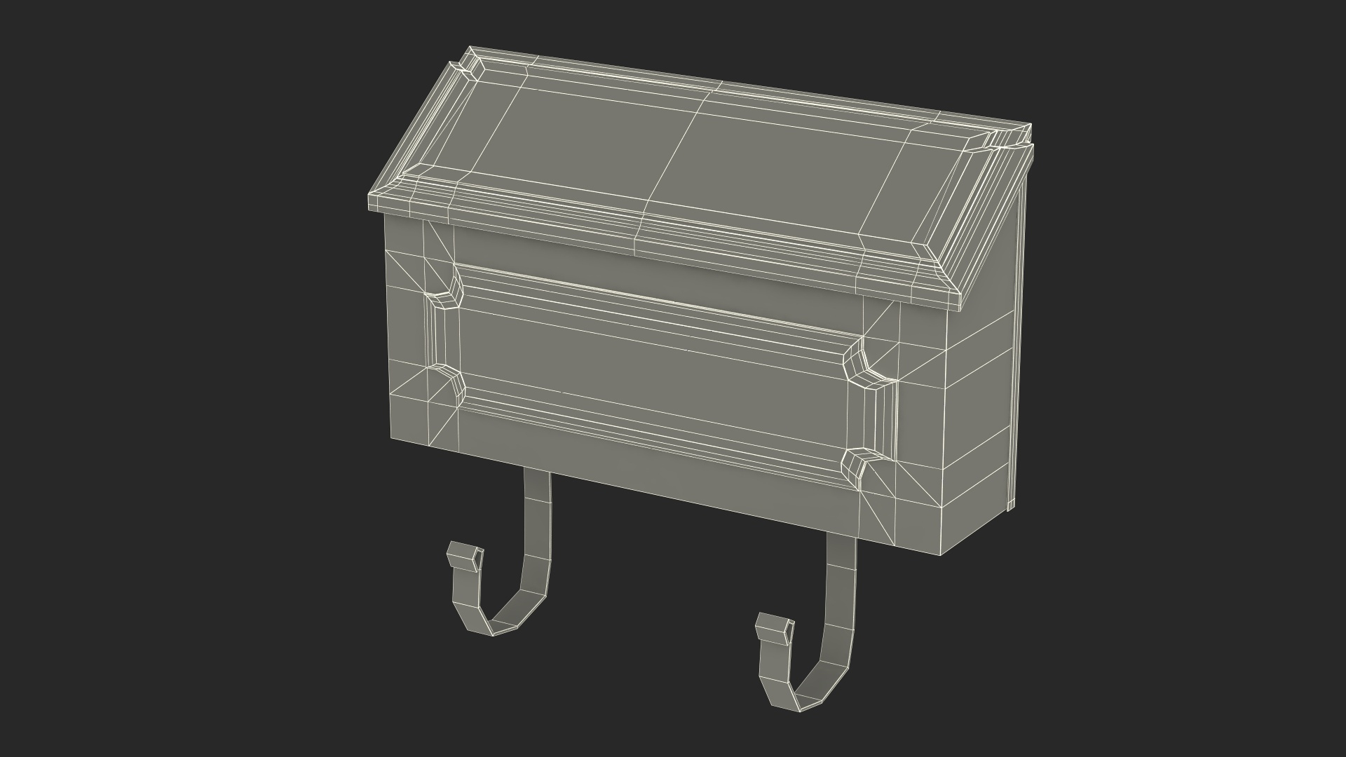 Wall Mount Black Standard Mailbox 3D - TurboSquid 2154541