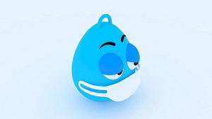 Mask Emoji Keychain 3D model