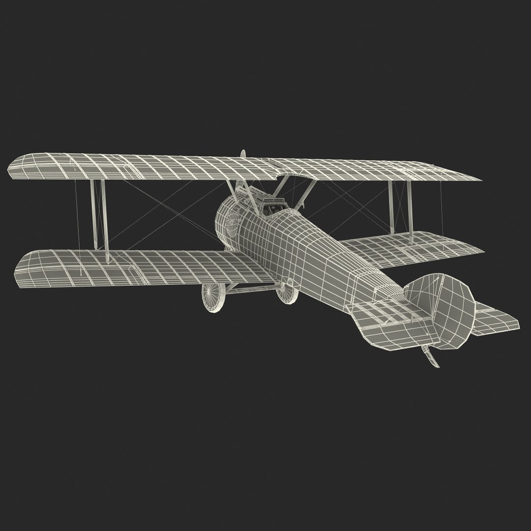 obj british wwi biplane fighter