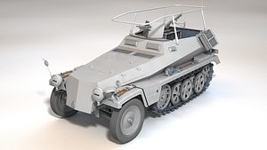 3D SdKfz 250 3 leichter Funkpanzerwagen model