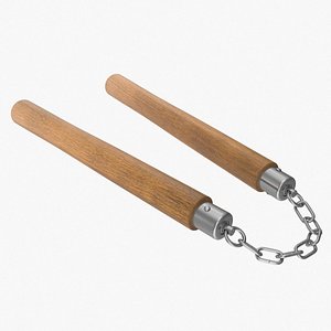 nunchaku wood 3D model
