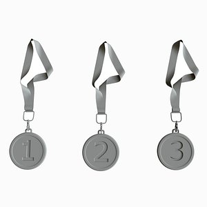 Winners Medals - 1  2  3 Places - 3D Asset 3D model