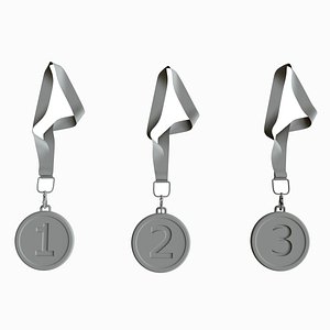 Winners Medals - 1  2  3 Places - 3D Asset