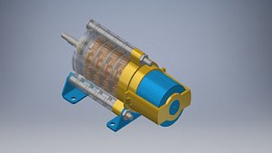 electric motor and Planetary gearbox 3D