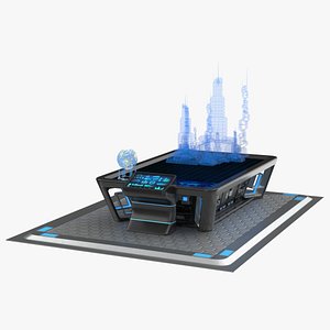 Holographic Table Black 3D model