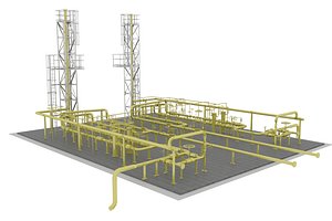 3D model Gas distribution station
