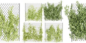 3D outdoor ivy fence collection vol 68-Blender model