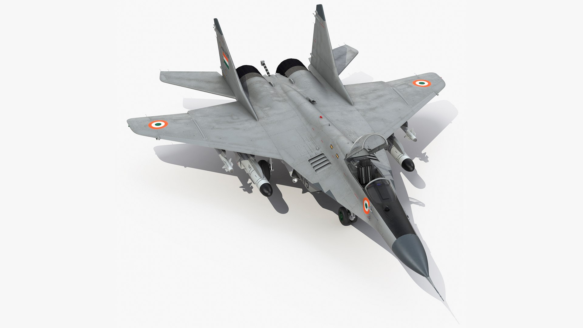 MiG 29K Fulcrum D Indian Navy with Armament 3D model preview