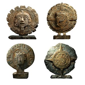 Mayan Artifacts Pack 4 3D