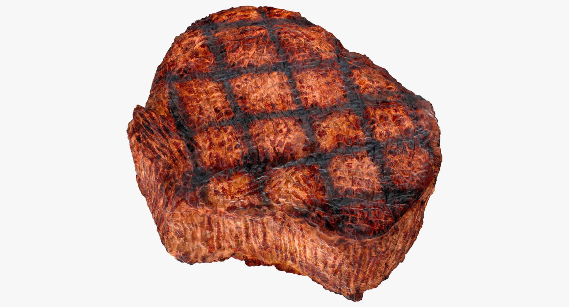 Grilled Beef Strip Steak Bone Out 3D model preview