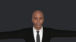 Dave Chappelle  Hyper Realistic Full Body Fully Rigged 3D Character 3D model
