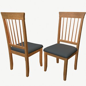 3D chair wood wooden