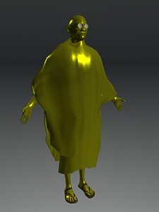 statue gandhi 3d x