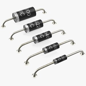 3D axial rectifier diodes soldered