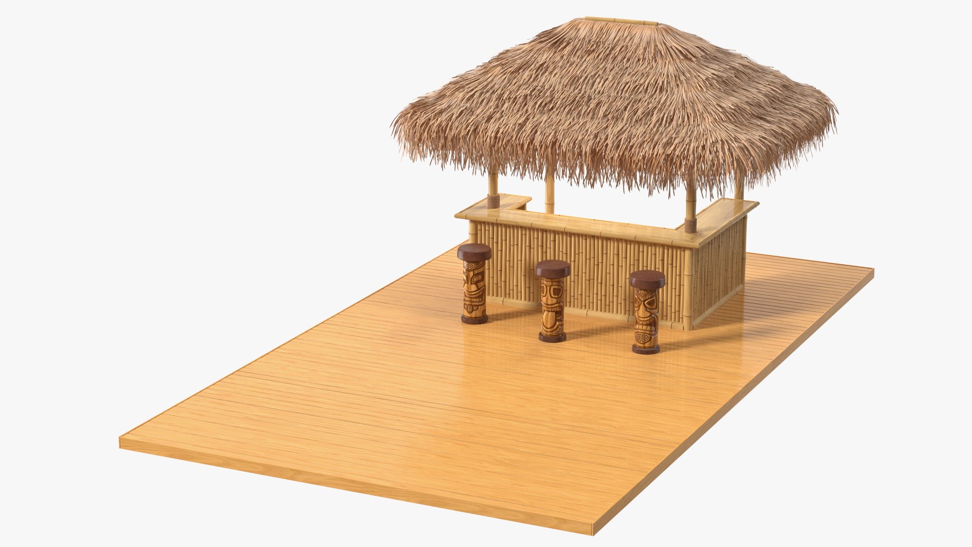 Tiki Bar 3D model preview