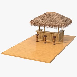 3D Tiki Bar model