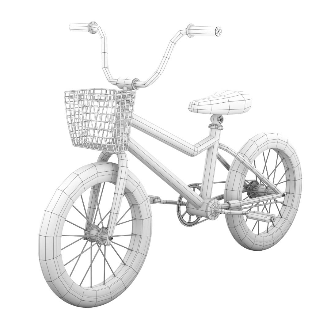 3D girls kids bike model - TurboSquid 1569359