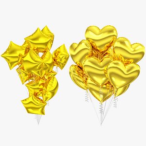 3D model Helium Balloons Bouquets Collection V2