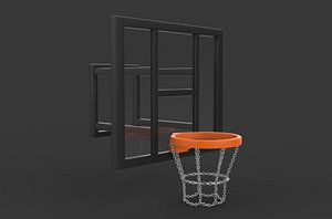 3D model basketball hoop 02 3D model
