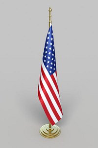 flag america office 3d model