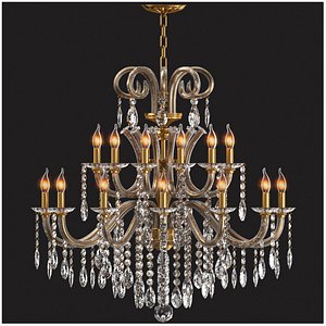 Detail Chandelier Crystal 3D