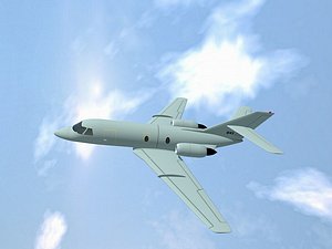dassault falcon 200 3d model