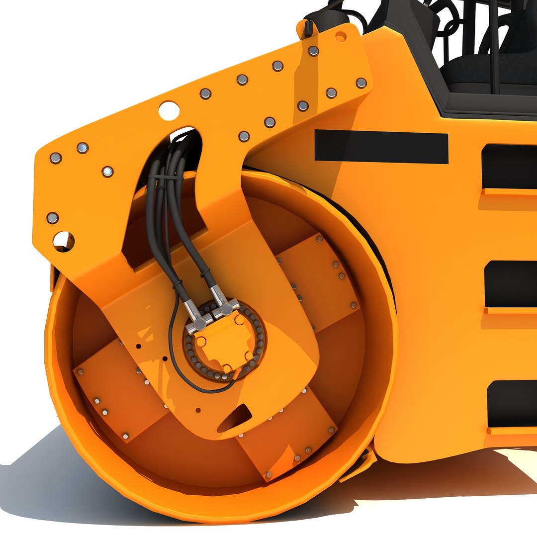 3d Model Of Asphalt Road Roller