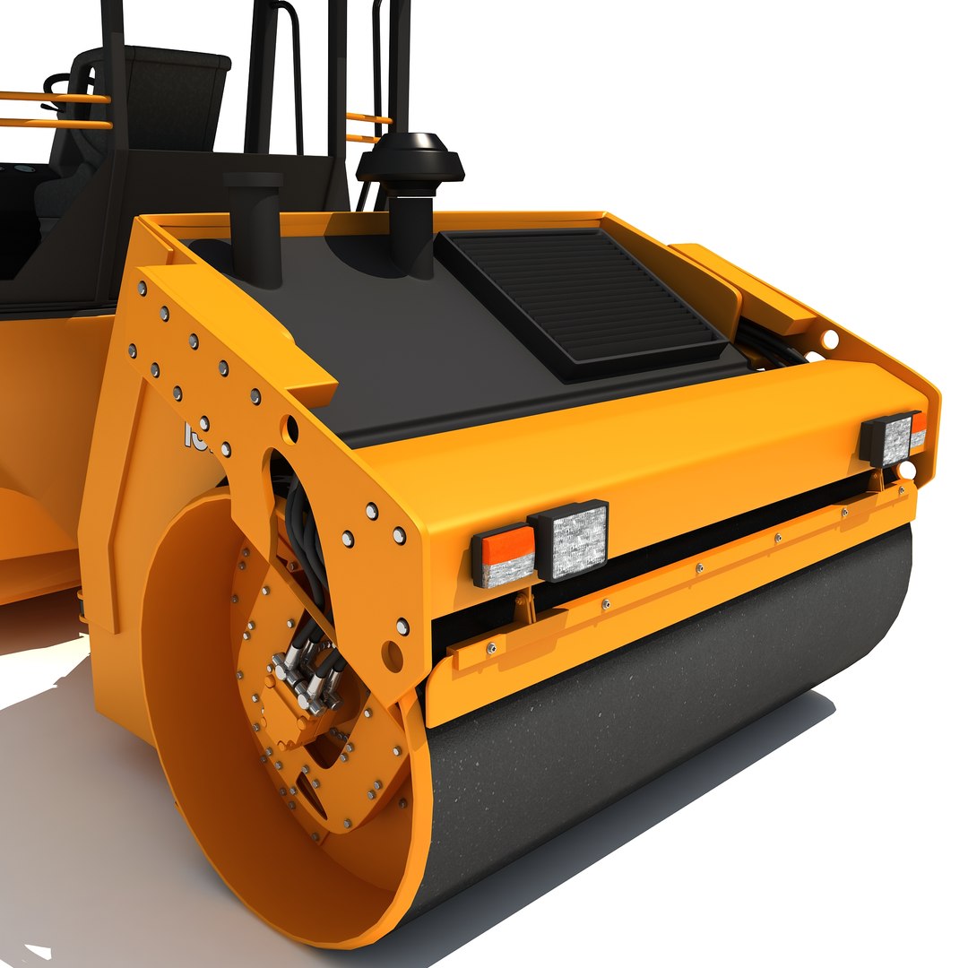 3d Model Of Asphalt Road Roller