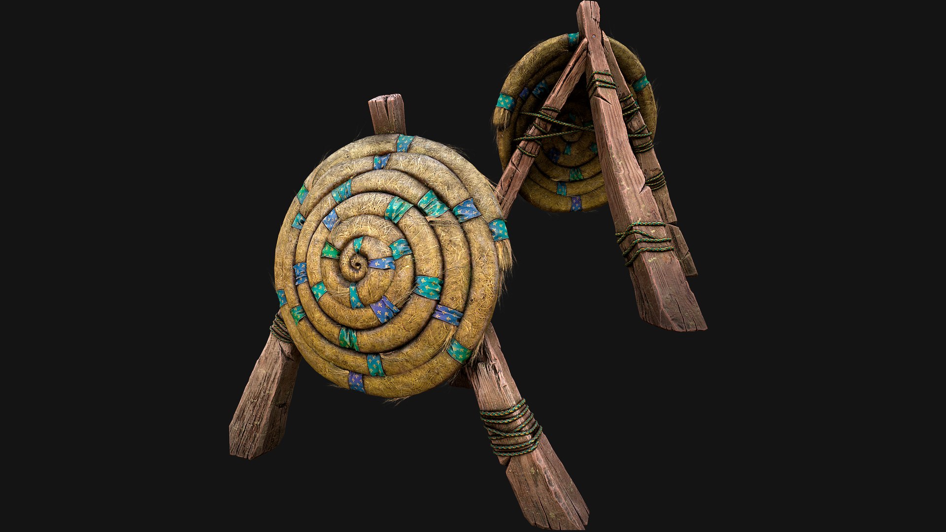 3D model Straw  Target  Archer Medieval Fair Shooting Range Barracks https://p.turbosquid.com/ts-thumb/Dq/JG9srf/YC/strawtargetimg4/png/1755856471/1920x1080/fit_q87/e85d61b915926eb009aa21a8c74051288011d48d/strawtargetimg4.jpg