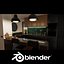 Modern Kitchen black and wood