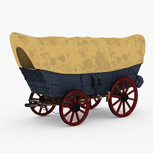 3D model conestoga wagon