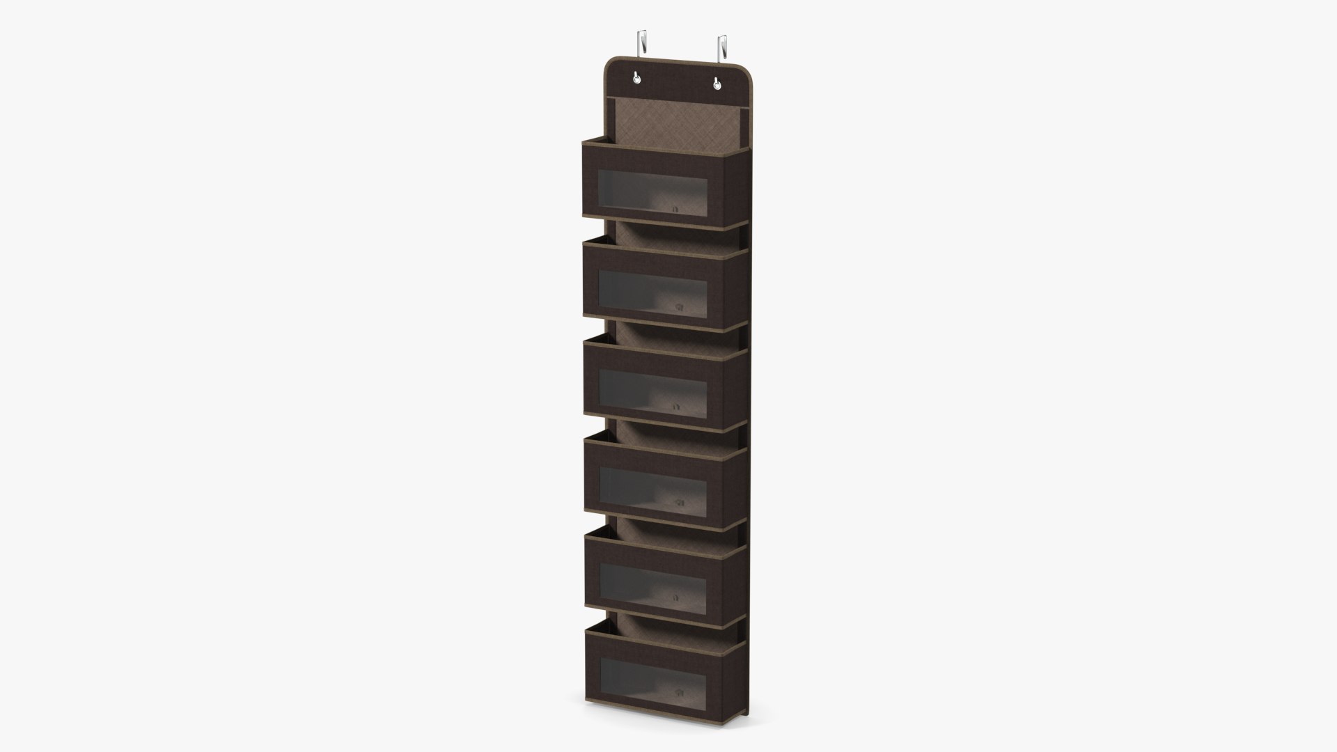 Wall Hanging Organizer with Pockets Brown 3D model preview