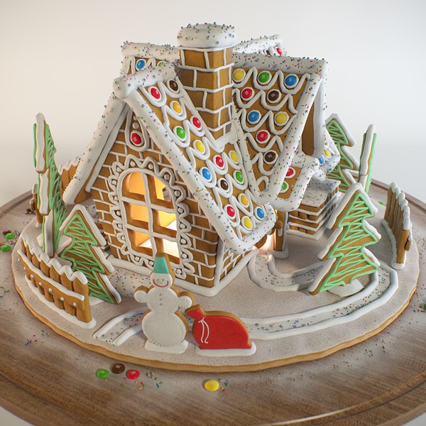 3d gingerbread house