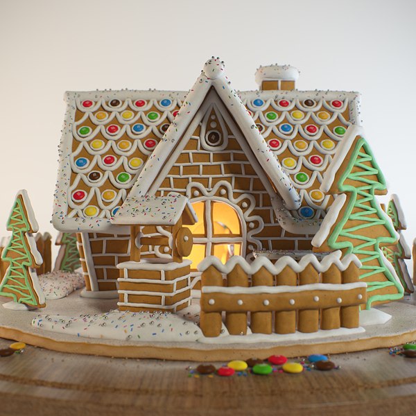 3d gingerbread house