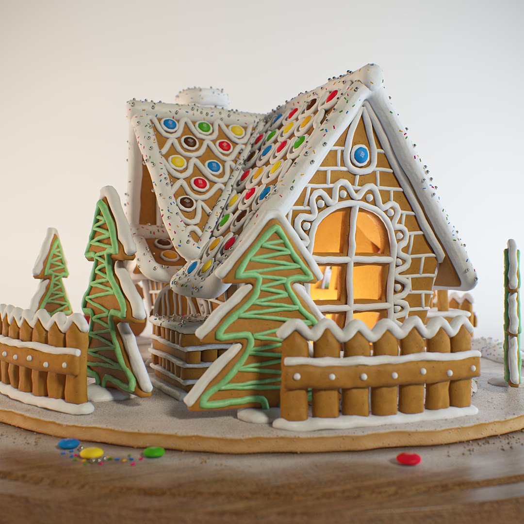 3d Gingerbread House