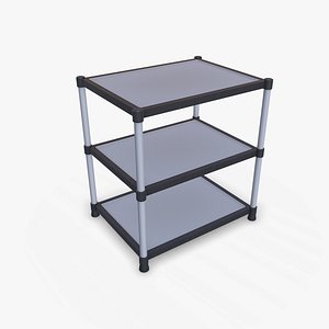 Old Plastic Rack Low-poly PBR 3D model
