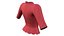 Vieiras Bottom Vermelho Asiático Feminino Top