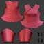 Vieiras Bottom Vermelho Asiático Feminino Top