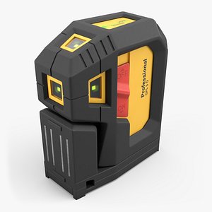 3D Five Point Alignment Laser Tool Black Yellow model