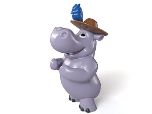 cartoon hippopotamus 3D print