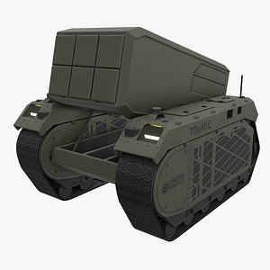 3D Smart Military MLRS Robot - Green model