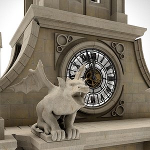 Old Clock Gothic Tower