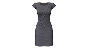 3D Women Bodycon Midi Dress model