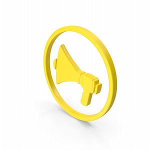 Megaphone Symbol Yellow