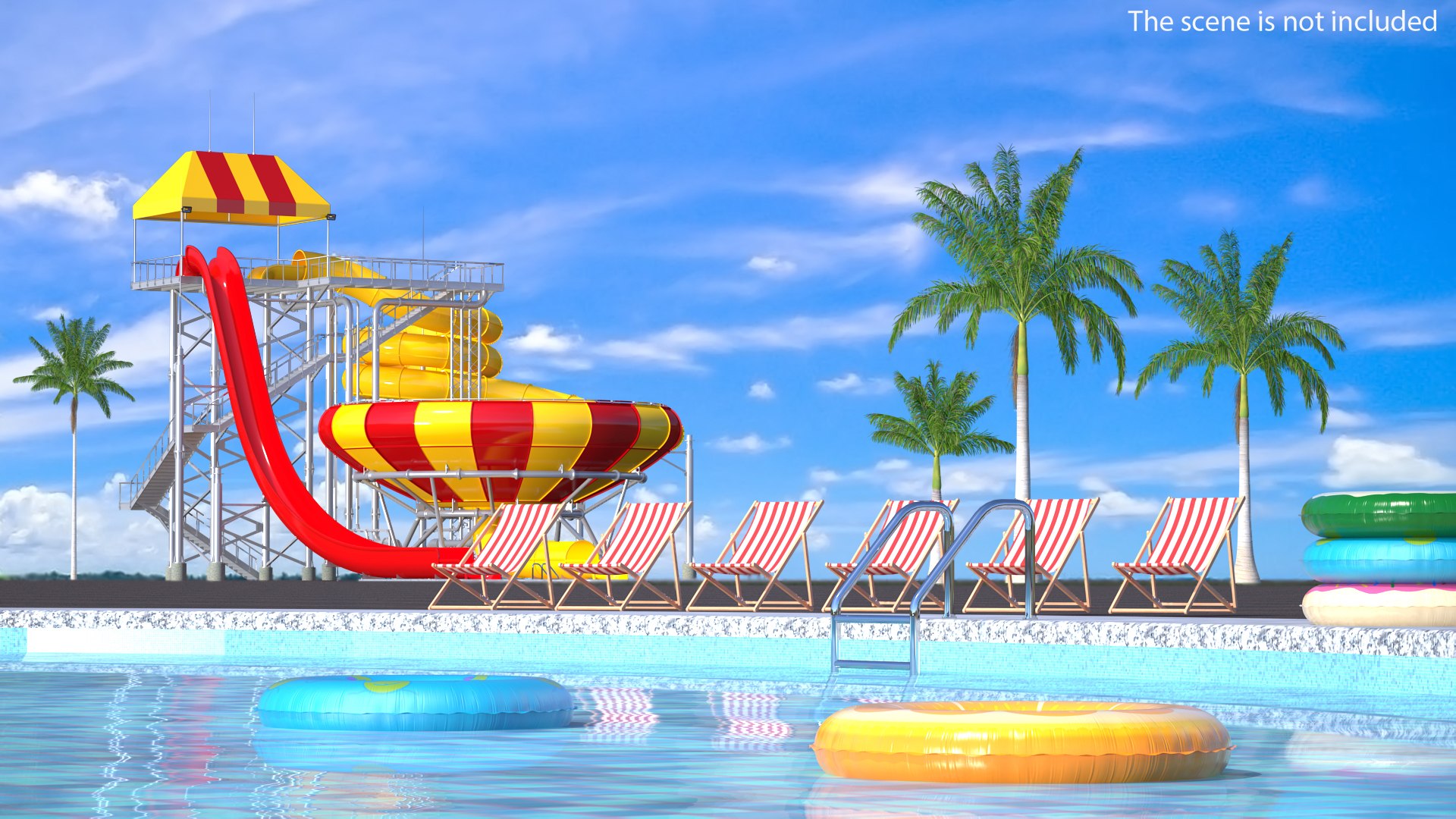 SuperBowl Water Slide 3D model preview