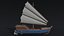 3D Low-poly Cartoon medieval trader ship Polygonal Style model