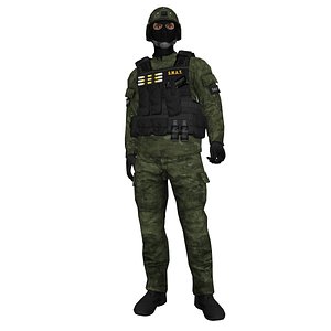 rigged swat soldier 4 3d model