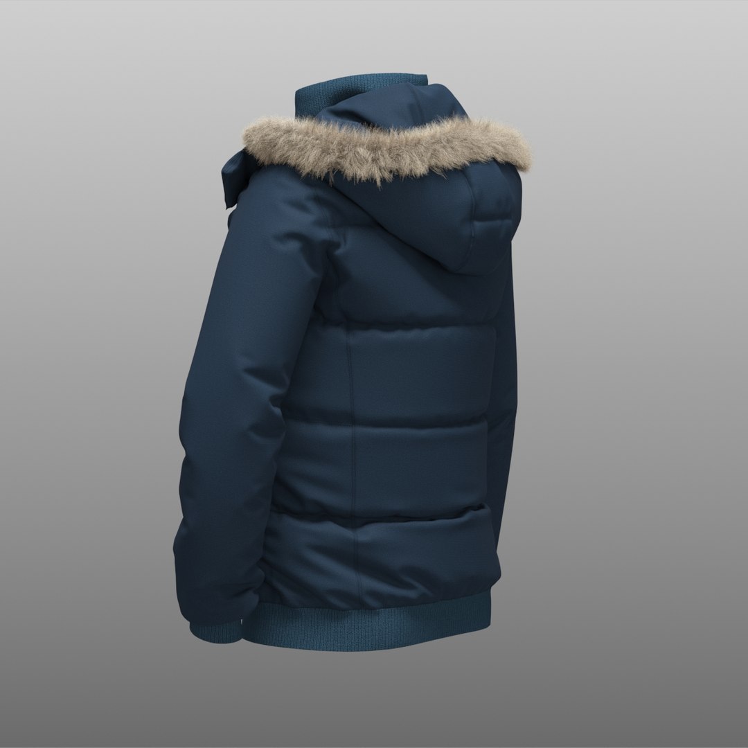 3D Realistic Blue Jacket - TurboSquid 1161426