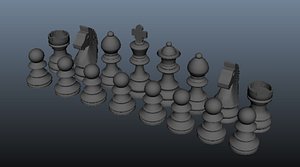 3D chess set model